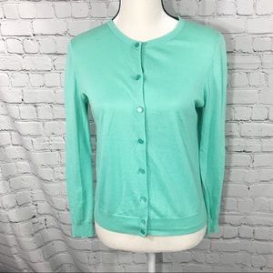 J. crew teal button up cardigan